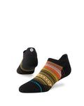 Stance Curren Light Tab Sock in the colour Olive shown on a foot shape..