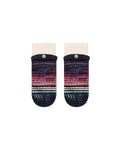 Stance Curren Slipper Sock in the colour Grape shown flat from the  underside