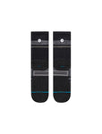 Stance Dispatch Crew Sock in the colour black shown flat from the underside.