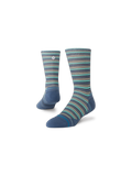 Stance Earnie Light Crew Sock in the colour Sea Blue, shown on a foot shape