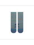 Stance Earnie Light Crew Sock in the colour Sea Blue, shown flat from the topside