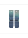 Stance Earnie Light Crew Sock in the colour Sea Blue, shown flat from the underside