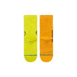 Stance Grinch and Max Crew Socks shown flat from the underside