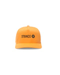 Stance Icon Snapback Hat in the colour Tangerine shown from the front