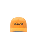Stance Icon Snapback Hat in the colour Tangerine shown from the front