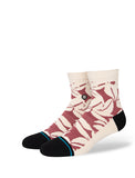 Stance Ke Nui Quarter Sock in the colour Rebel Rose shown on a foot shape..