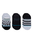 Stance Leopard No Show Sock 3 Pack in the colour multi shown flat from the topside