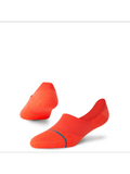 Stance Light No Show Sock in the colour Coral, shown on a foot shape