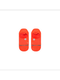 Stance Light No Show Sock in the colour Coral, shown flat from the topside