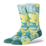 Stance Lihue Crew Socks in green shown from front