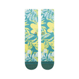 Stance Lihue Crew Socks in green shown from above