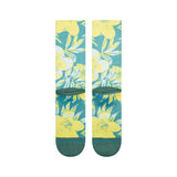 Stance Lihue Crew Socks in green shown from underneath