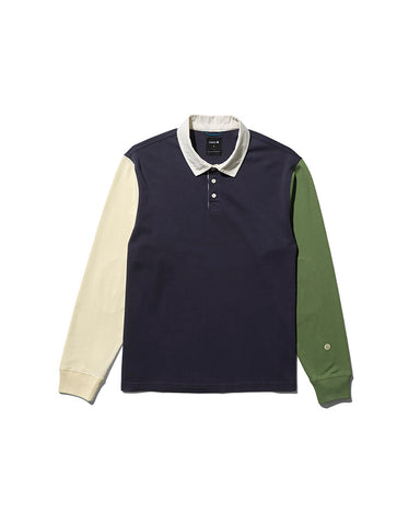 Stance Long Sleeve Rugby in the colour Dark Navy, shown from the front