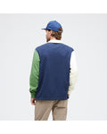 Stance Long Sleeve Rugby in the colour Dark Navy, shown from the back, on a model