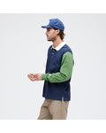 Stance Long Sleeve Rugby in the colour Dark Navy, shown from the side, on a model