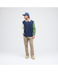 Stance Long Sleeve Rugby in the colour Dark Navy, shown from the front, on a model