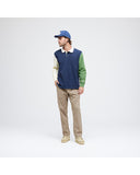 Stance Long Sleeve Rugby in the colour Dark Navy, shown from the front, on a model
