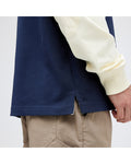 Stance Long Sleeve Rugby in the colour Dark Navy, shown from the side 