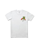 Stance Lucky Rainbow T-Shirt in the colour White, shown flat, from the front