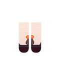 Stance Micro Light Quarter Sock in the colour Magenta, shown flat from the topside