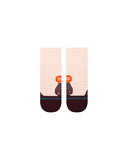 Stance Micro Light Quarter Sock in the colour Magenta, shown flat from the topside