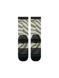 Stance Night Owl Hike Crew Sock in the colour teal  shown flat from the underside.