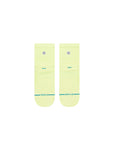 Stance Nocturnal Quarter Running Sock in the colour mint shown flat from the underside.