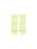 Stance Nocturnal Quarter Running Sock in the colour mint shown flat from the underside.