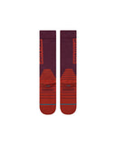 Stance OG Mid Wool Snow Sock in the colour Wine, shown flat from the underside