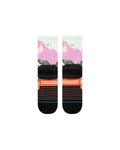 Stance Out Of Range Mid Wool Crew Sock in the colour Berry, shown flat from the underside