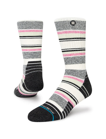 Stance Pack It Up Crew Sock in the colour Black shown on a foot shape..