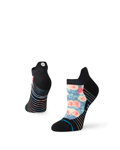 Stance Pop Light Tab Sock in the colour Black, shown on a foot shape