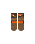 Stance Primal Light Quarter Sock in the colour Olive shown flat from the underside.