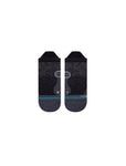 Stance Run Tab Sock in the colour black shown flat from the topside