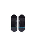 Stance Run Tab Sock in the colour black shown flat from the topside
