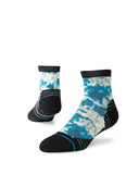 Stance Serengeti Light Quarter Sock in the colour Teal, shown on a foot shape