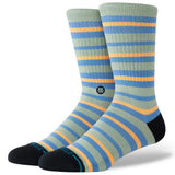 Stance Brett Crew Socks in Light Green shown from front