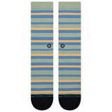 Stance Brett Crew Socks in Light Green shown from below