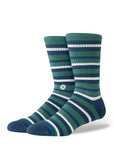Stance Brett Crew Socks in Teal shown from front