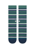 Stance Brett Crew Socks in Teal shown from below