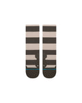 Stance Stack It Up Light Crew Sock in the colour Washed Black shown flat from the topside
