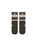 Stance Stack It Up Light Crew Sock in the colour Washed Black shown flat from the underside