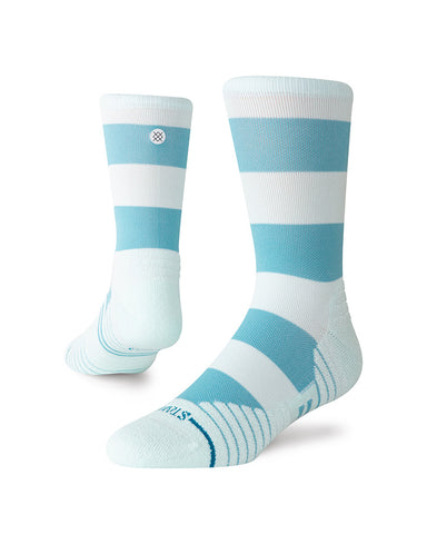 Stance Stacked Up Mid Crew Sock shown on a foot shape