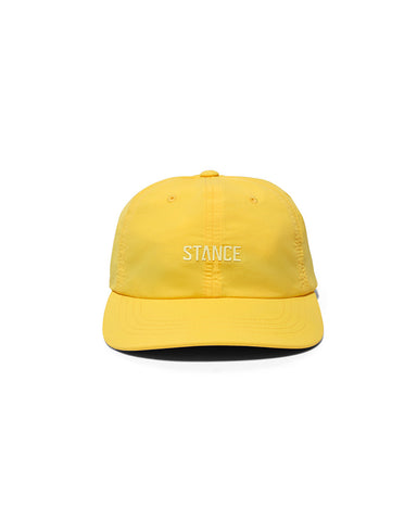 Stance Standard Adjustable Nylon Cap in the colour gold shown from the front