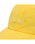 Stance Standard Adjustable Nylon Cap in the colour gold shown up close