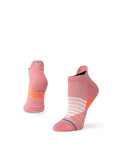 Stance Strive Tab Sock in the colour dusty rose shown on a foot shape..