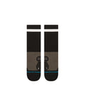 Stance Take Ur Time Light Wool Crew Sock in the colour Washed Black, shown flat from the topside