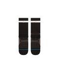 Stance Take Ur Time Light Wool Crew Sock in the colour Washed Black, shown flat from the underside