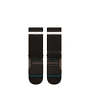 Stance Take Ur Time Light Wool Crew Sock in the colour Washed Black, shown flat from the underside
