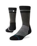 Stance Trenton Mid Wool Crew Sock in the colour Black, shown on a foot shape